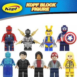 Minifiguras De Veneno Homem-Aranha Nick Fury Brinquedos Para Crianças Blocos De Construção Presente De Aniversário