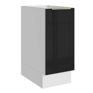 Balcão Madesa Lux 35 cm 1 Porta - Branco/Preto em Oferta na Shopee