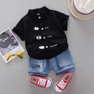 Conjunto De Roupas De Bebê De Moda Para Meninos Casuais De Verão Shorts 2PCS Bebês Infantis
