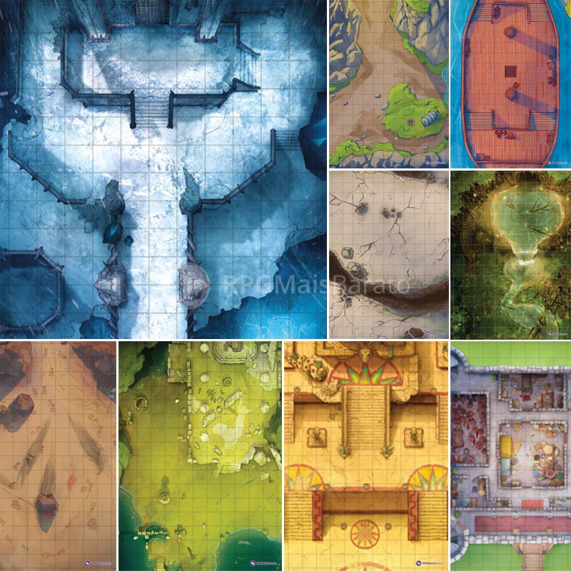mapas de rpg dungeons and dragons - tabuleirobrasil