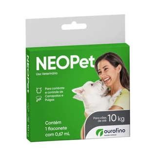 Antipulgas E Carrapatos Neopet Ourofino Para Cães De 1kg Até 10kg - 0,67ml