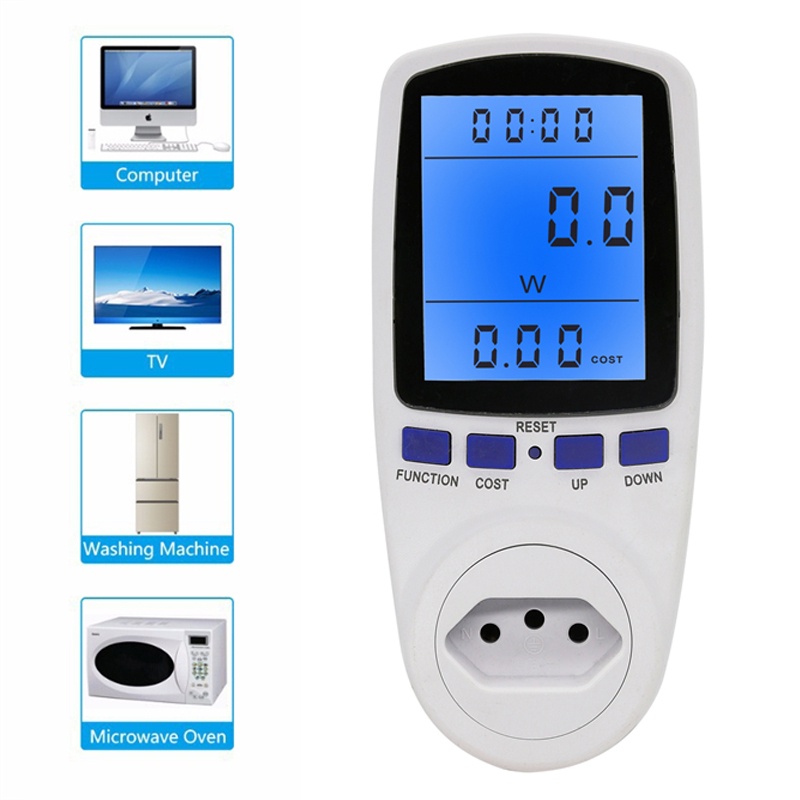 Watímetro Digital AC 230V Medidor De Energia De Consumo Elétrico BR Plug Power Kilowatt Wattage Monitor De Eletricidade