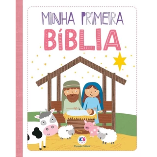 Livro Minha Primeira Biblia - Meninas - Capa Almofadada
