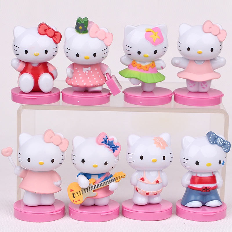 Boneca Hello Kitty, 3D Pintado à Mão, Brinquedo Manual, Desenhos Animados,  Fofos, Estudante, Criança, Ornamento de