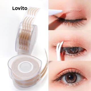 Lovito Casual Lisos Ultra Invisível Fosco Sem Costura Sem Cola Não Reflexivo Super Natural Forte Pegajosidade Adequado Para Iniciantes 600 Peças Fita Para Pálpebras L41MU006 (Cor Da Pele)