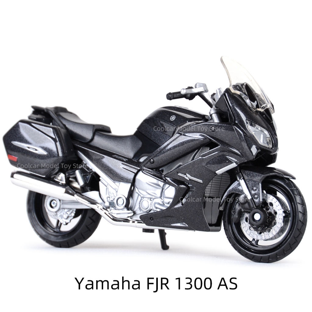 Moto de Ferro Corrida Miniatura Yamaha FJR 1300 1:12 na Caixa