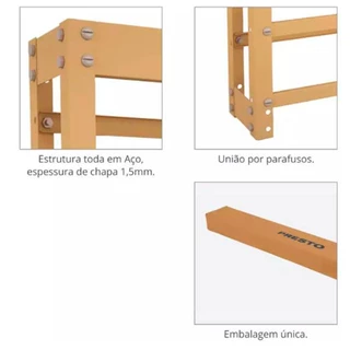 Estante Para Caixas Plásticas N° 05 54/5 Sem Caixas Presto em Oferta na Shopee