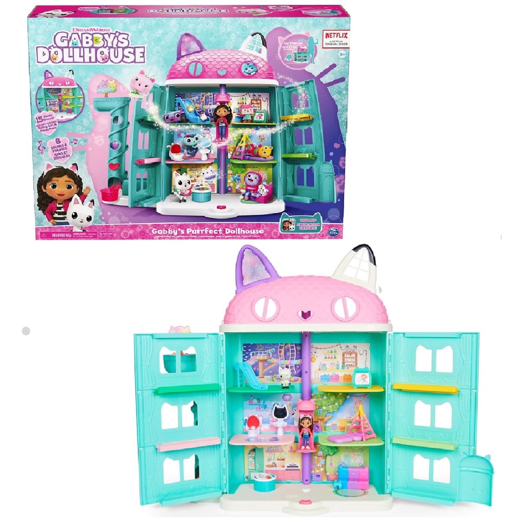 Casa M gica Da Gabby Playset Dollhouse Purrfect Som Frases