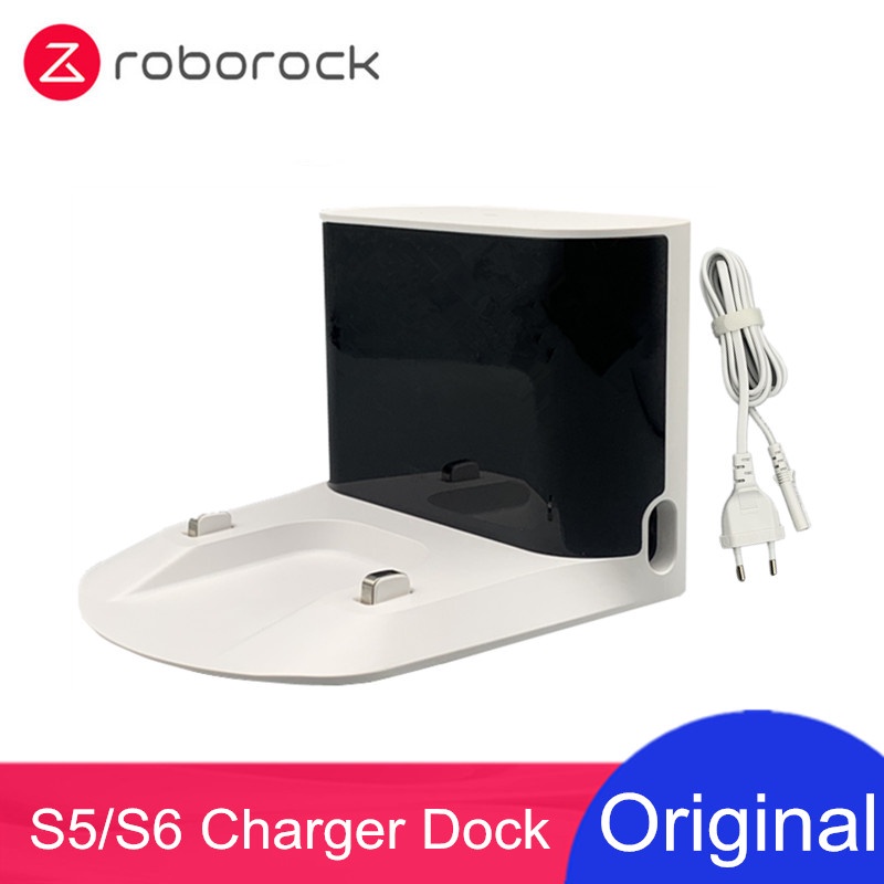 Robot Vacuum Cleaner Base Charger, Charging Base[Compatible With Roborock S5 MAX/S6 Pure/S6 MaxV/S8/Q5 PRO/Q7 MAX/Q8 MAX/E4/E5/S7/S7 Plus/S8]Charging Pile Accessories(White With Charging Cable