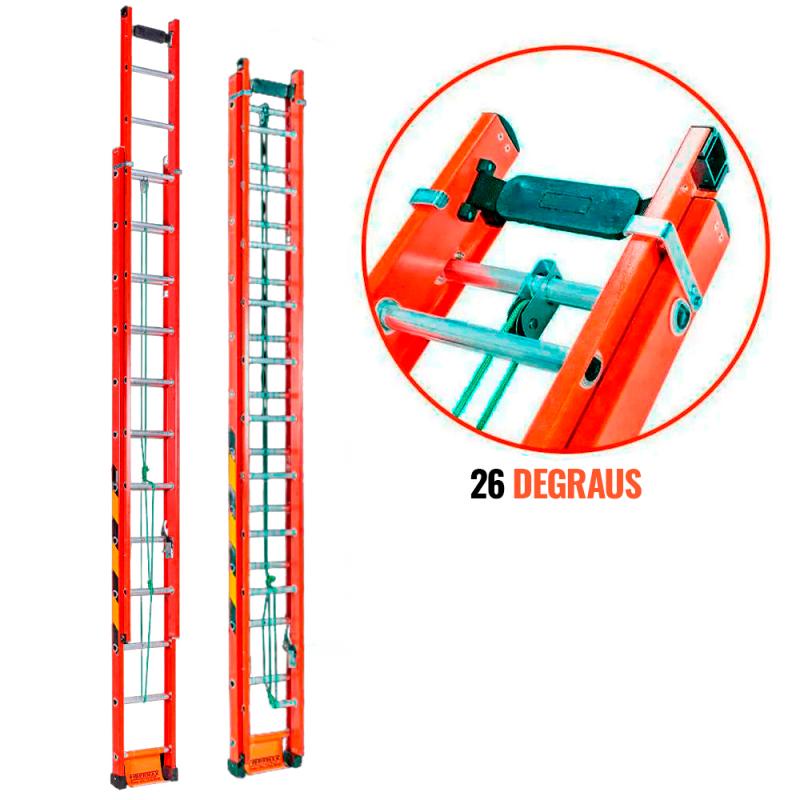 Escada de Fibra de Vidro 26 Degraus 5,40 x 9,60M EF5.4 FIBERMAX