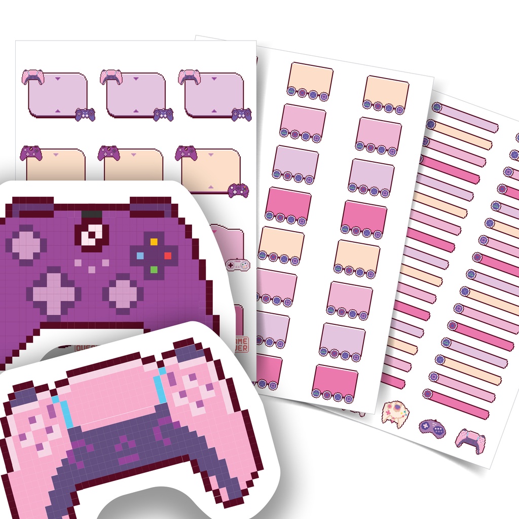 Etiquetas Escolares Personalizadas Video Games Rosa Jumbo | Shopee Brasil
