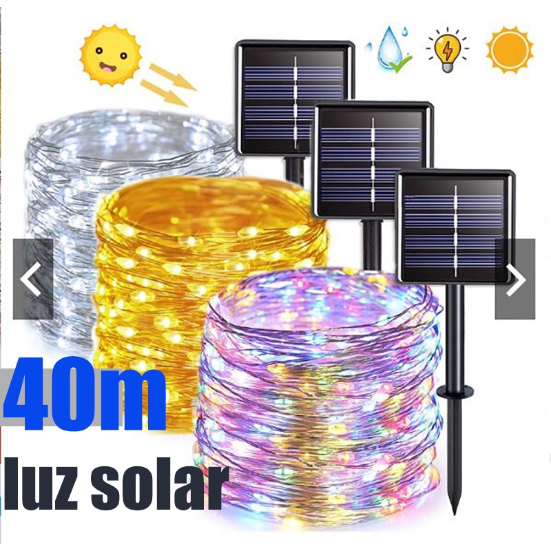 50M 500LED Fada Solar À Prova D'água Luz Exterior Para Sala De Casa Árvores De Natal Decoração De Festa