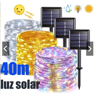 50M 500LED Fada Solar À Prova D'água Luz Exterior Para Sala De Casa Árvores De Natal Decoração De Festa