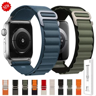 Pulseira De Nylon Para Relógio Apple 49mm SE 9 8 7 6 45mm 41mm 44mm 40mm 42mm 45mm 44mm Série Iwatch Ultra