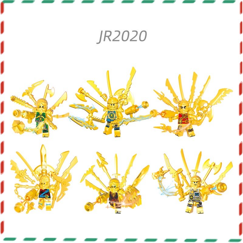 【 Toy World 】 Educational Brinquedos Para Crianças Construindo Ninjago Figuras De Blocos De Ouro Ninja Lloyd Kaiko