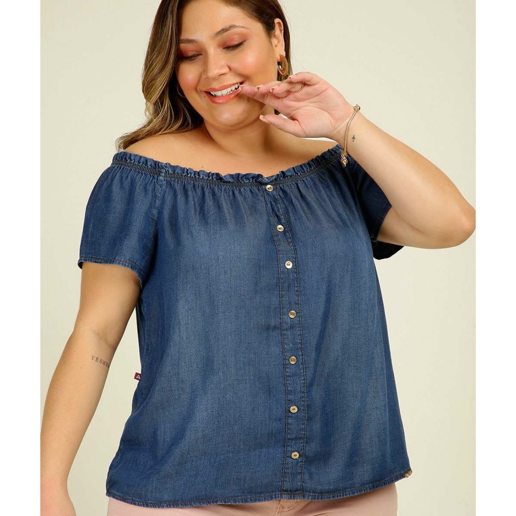 Blusas em sale jeans