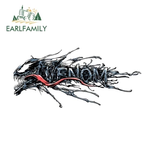 EARLFAMILY 13cm x 6,1cm Autocolantes Venom Car Stickers Anime Girl Decalque Vinil Janelas Ar Condicionado Acessórios Para Carros Portáteis