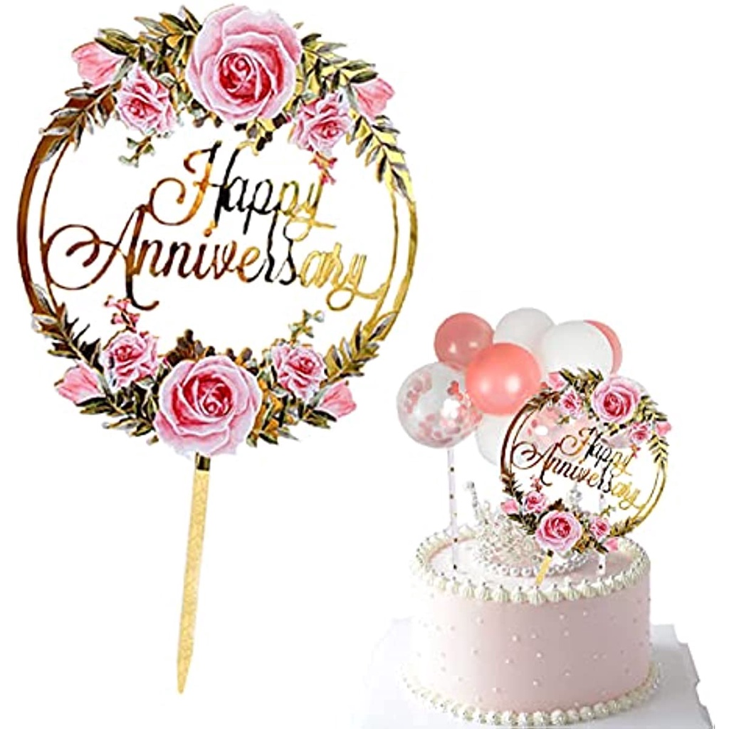 Conjunto de topo de bolo  Topper de feliz aniversário para bolo - Feliz Aniversário  Bolo Inserção Estrelas Corações Balões Decoração De Bolo De Festa Aferzov :  : Brinquedos e Jogos