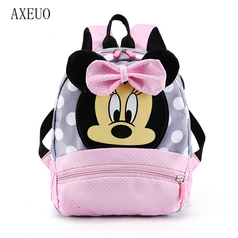 Disney Anime Desenho Minnie Mickey Mouse Bebê Meninas Meninos Mochila Crianças Lindo Jardim De Infância Brinquedos SO0108