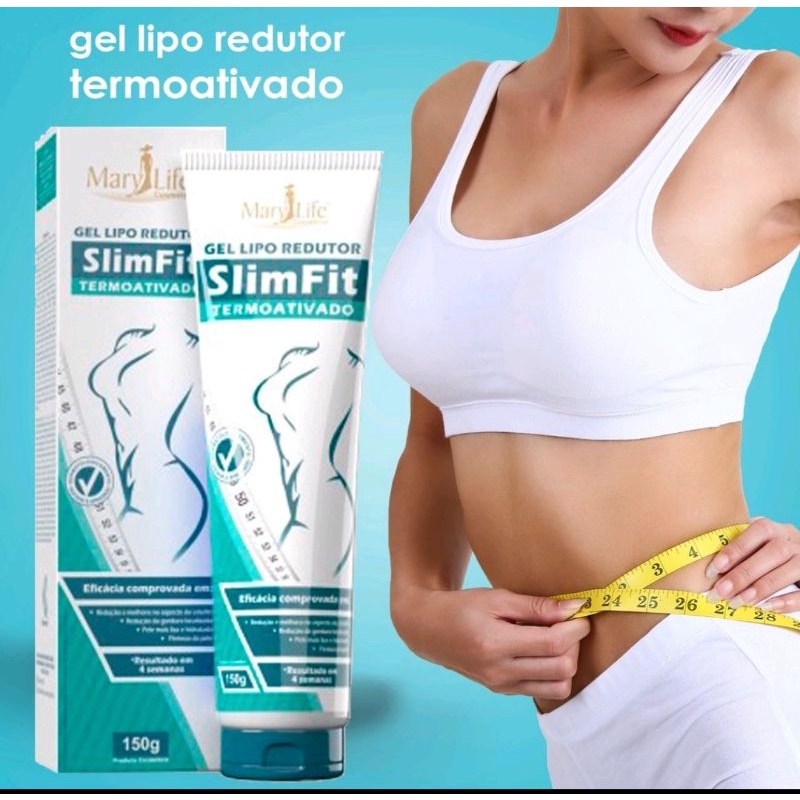 Gel Lipo Redutor de Medidas SlimFit Termo Ativado (KIT) - 150g - Queima  Gordura Localizada Mary Life