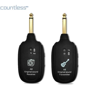 Sistema Sem Fio A8 UHF Receptor De Transmissores De Áudio De Captação De Guitarra Elétrica [Intável.th]