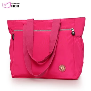 Moda Bolsa De Tecido Oxford Impermeável De Grande Capacidade Para Viagem Compras Bolsa De Ombro Feminina