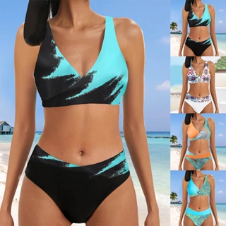 SHEIN Swim Curve Plus Sólido Triângulo Corte Alto Maiô Bikini