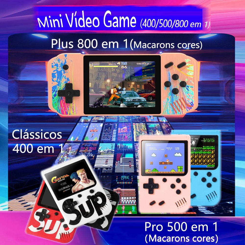 DATA FROG-SF 2000 Console de jogos portátil retro, 6000 jogos embutidos,  jogadores portáteis clássicos, videogame IPS, 3 - AliExpress