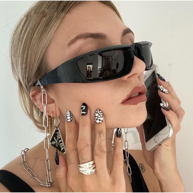 Y2K Ciclismo Esportivo Óculos De Sol Steampunk Mulher