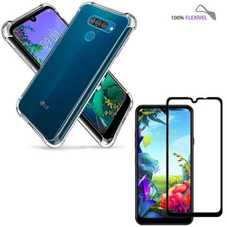 Kit Capinha LG k40s Queda Borda Reforçadas + Película de Vidro 3D Cobre