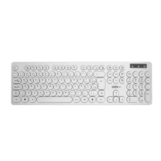 Teclado Com Fio Oex Pop - Teclas Redondas Tc400 Branco