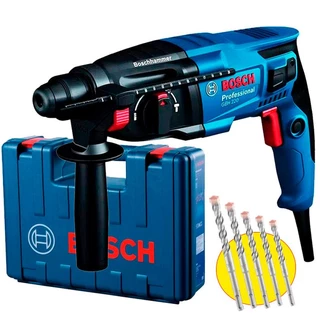 Martelete Perfurador Rompedor SDS-PLUS 720W 2,3KG com Brocas e Maleta GBH BOSCH