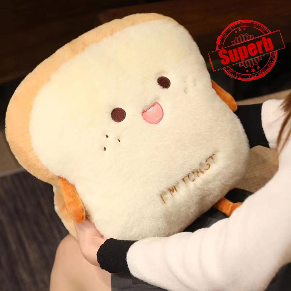 Pão Torrada Travesseiro Mãowarmer Brinquedos De Pelúcia Fofo Boneco Macio Almofada De Para Crianças Y4G2