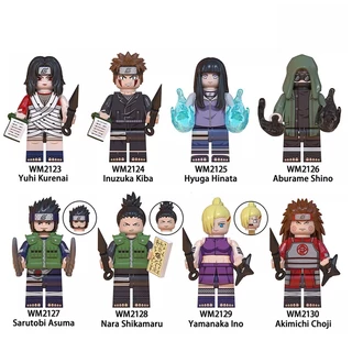 Uzumaki Yuhi Kurenai Kiba Hyuga Hinata Sarutobi Asuma Yamanaka Ino Akimichi Choji Anime Blocos De Construção Kids Toys