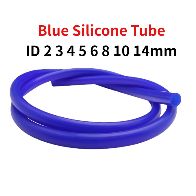 1metro Tubo De Silicone Azul De Grau Alimentício ID 2 3 4 5 6 8 10 Mangueira De Borracha De 14mm Macio Flexível Para Bomba De Ar De Aquário