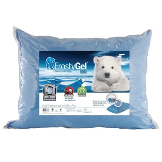 Travesseiro Fibrasca 4345 Frostygel Fibra 50x70cm Azul