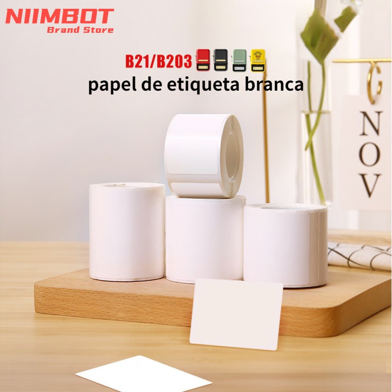 Etiquetas Autoadhesivas Transparentes Redondas Para Impresora Térmica Niimbot - 50x50 Mm, 150 Por Rollo