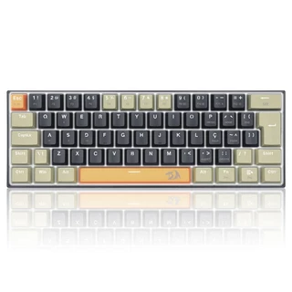 TECLADO GAMER LAKSHMI K606 RAINBOW SW BROWN LARANJA+PRETO+CINZA