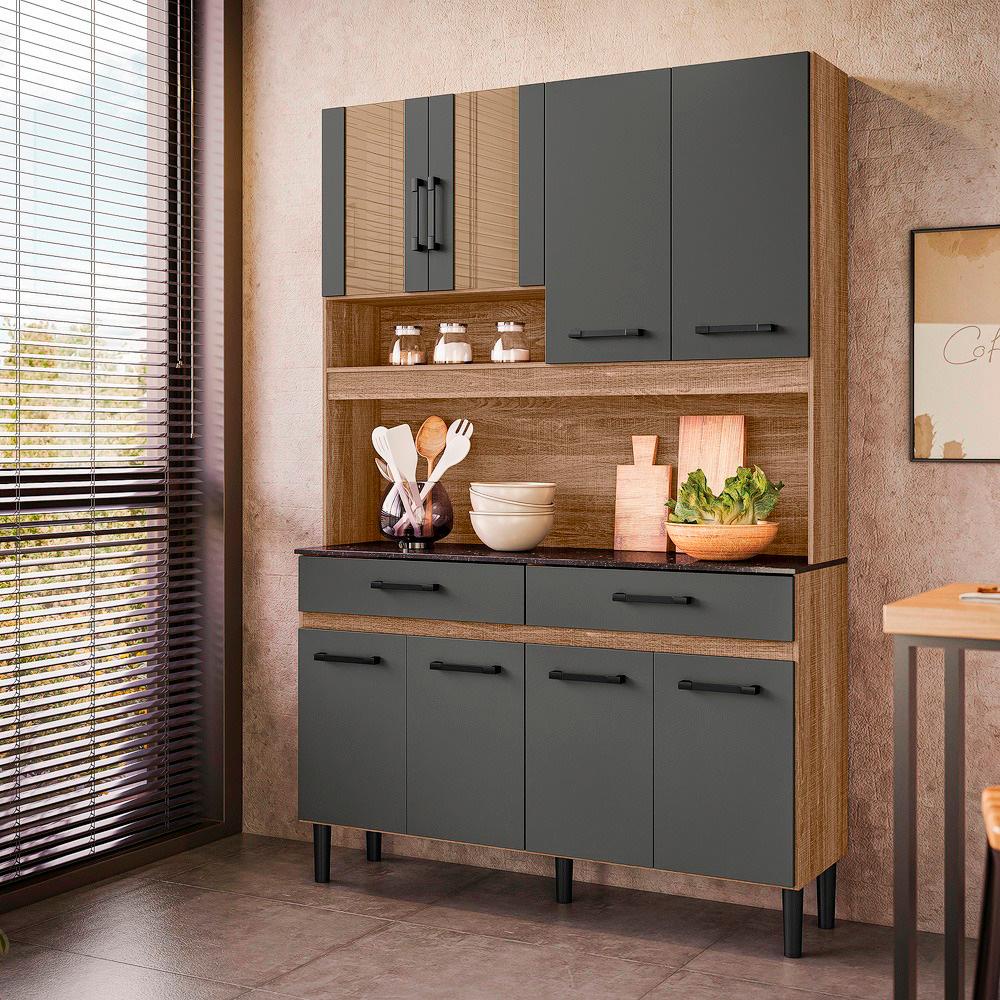 Armario Cozinha 8 Portas e 2 Gavetas Bari | Shopee Brasil