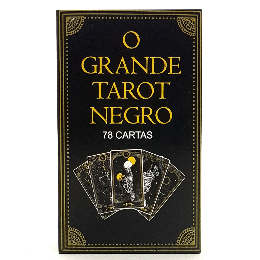 Baralho O Grande Tarot Negro 78 Cartas Com Manual Novo