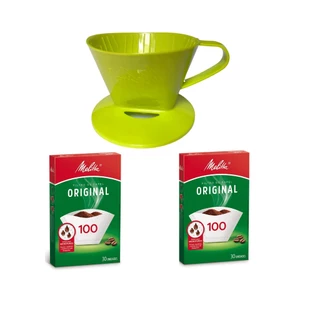 Kit Suporte Melitta Verde abacate100 + 2 caixas filtro Melitta 100