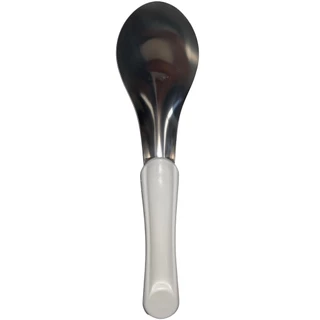 Espátula Profissional Inox Cabo Branco Gelato Italiano Sorveteria