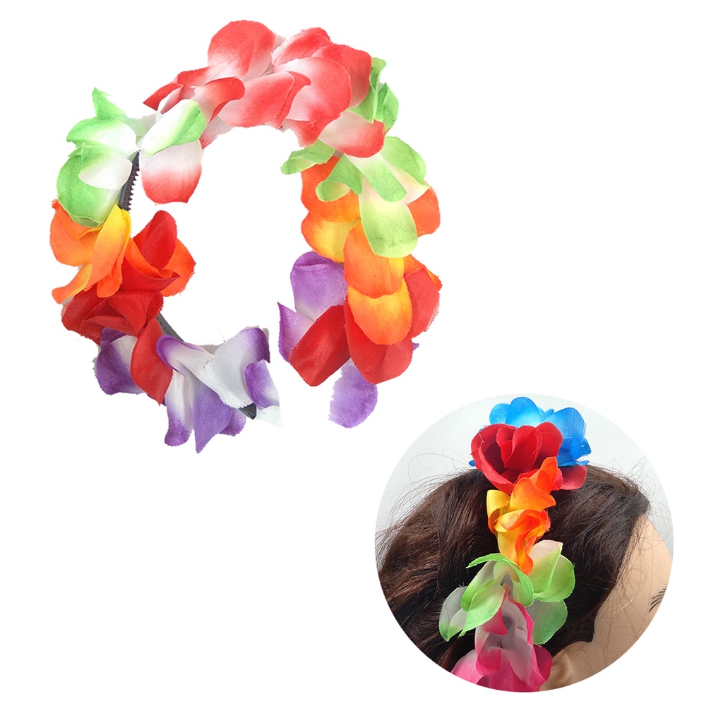 Arco Tiara Havaiana Flores Cosplay Festa Fantasia Shopee Brasil