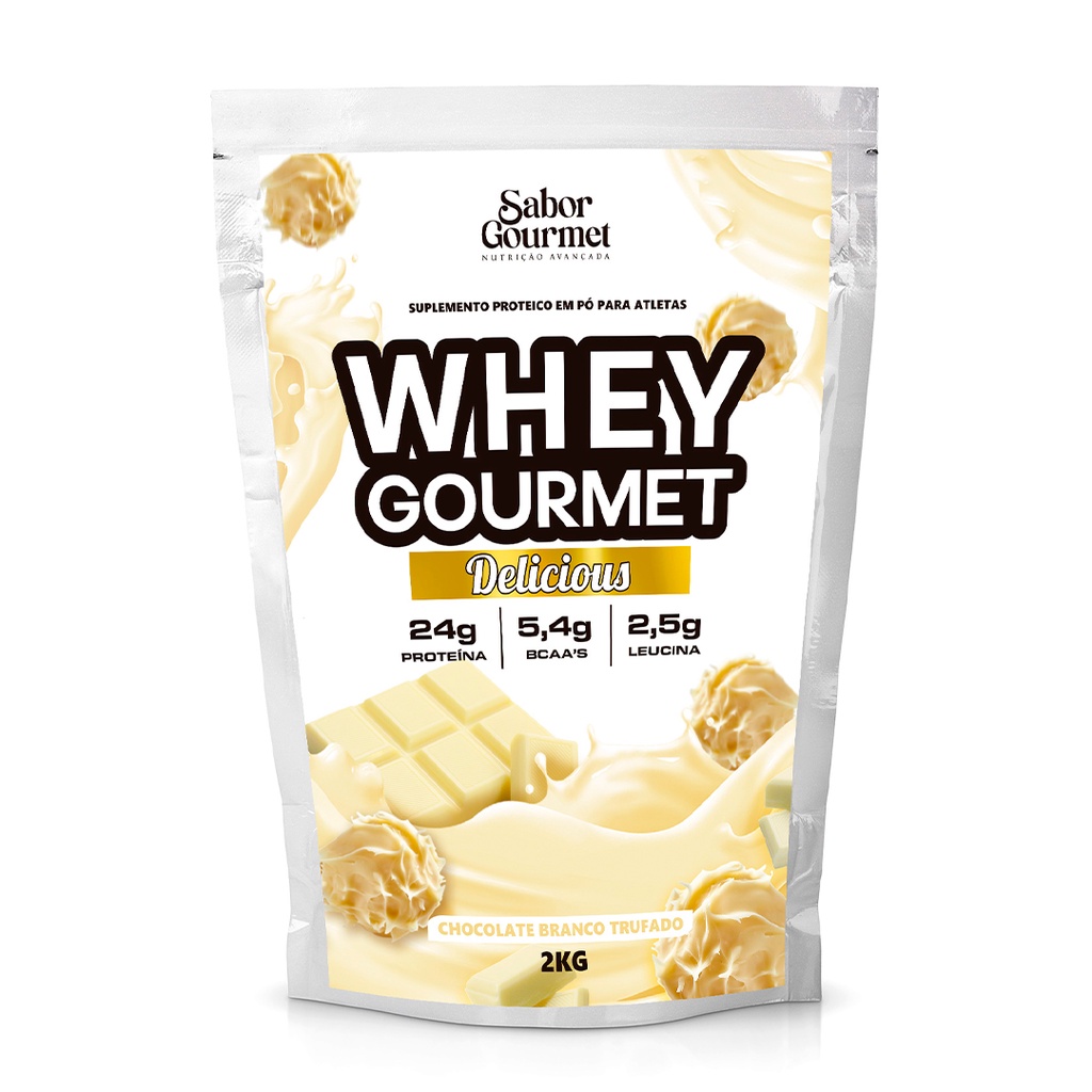 Whey Gourmet Delicious 2 Kilos Chocolate Branco Trufado