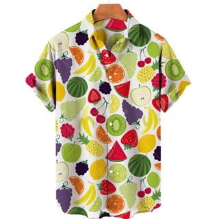 Homens De Luxo & # 39 ; s Camisas Sociais Verão Tropical Da Moda Havaiana  Praia V Pescoço Manga Curta Blusas Largas Roupas Moletons