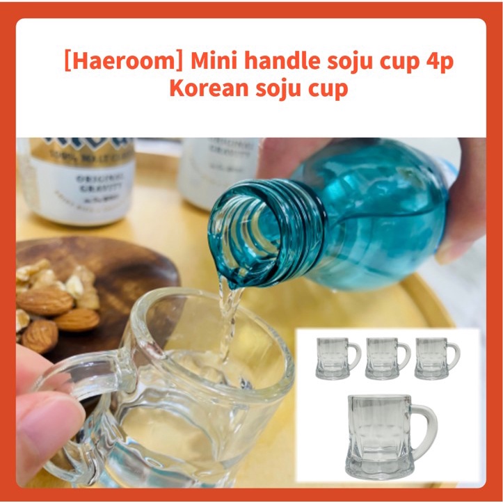 Sojujan 소주잔 Copo de Soju(Transparente letras preto) - Made In Korea Minas