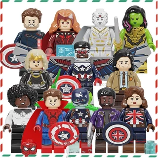 Blocos De Construção Montados Brinquedos Infantis Série Marvel Fêmea Loki Vision Scarlet Witch Minifigures