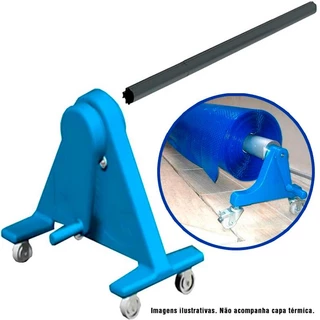 Enrolador para Capa Térmica Piscinas até 4 x 25 Metros em ABS + Tubos de Alumínio SODRAMAR em Oferta na Shopee