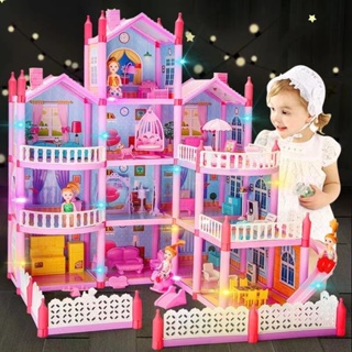 Casa Tema Barbie Adesivada Real Glam com Boneca Brinquedo Casinha