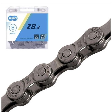 Corrente para biciletas KMC 8v z8.3 - 116 Elos - CINZA